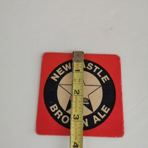 Vintage Tartan Beer Coaster Newcastle Brown Ale Beer Mat 2-Sided Breweriana - Picture 3 of 3